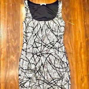Silver sequin dress